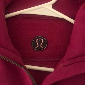 Lululemon fuchsia oversize cropped half zip sweatshirt